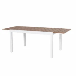 Made in Meubles Table de jardin blanche en aluminium Ayden