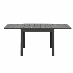 Made in Meubles Table de jardin carrée en aluminium gris Kaïa