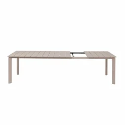 Made in Meubles Table de jardin en aluminium taupe Kaïa