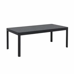 Made in Meubles Table de jardin en aluminium rectangulaire gris Kaïa