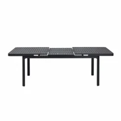Made in Meubles Table de jardin en aluminium gris foncé Kaïa
