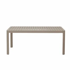 Made in Meubles Table de jardin rectangulaire en aluminium taupe Kaïa