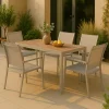 Made in Meubles Table de jardin taupe en aluminium Ayden