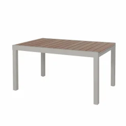 Made in Meubles Table de jardin taupe en aluminium Ayden