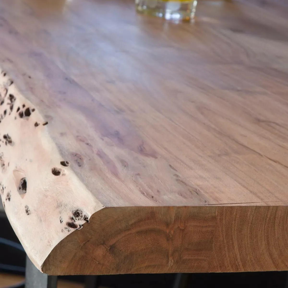 Made in Meubles Table haute en bois d'acacia Tree