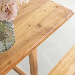 Made in Meubles Table haute en bois d'acacia Orane