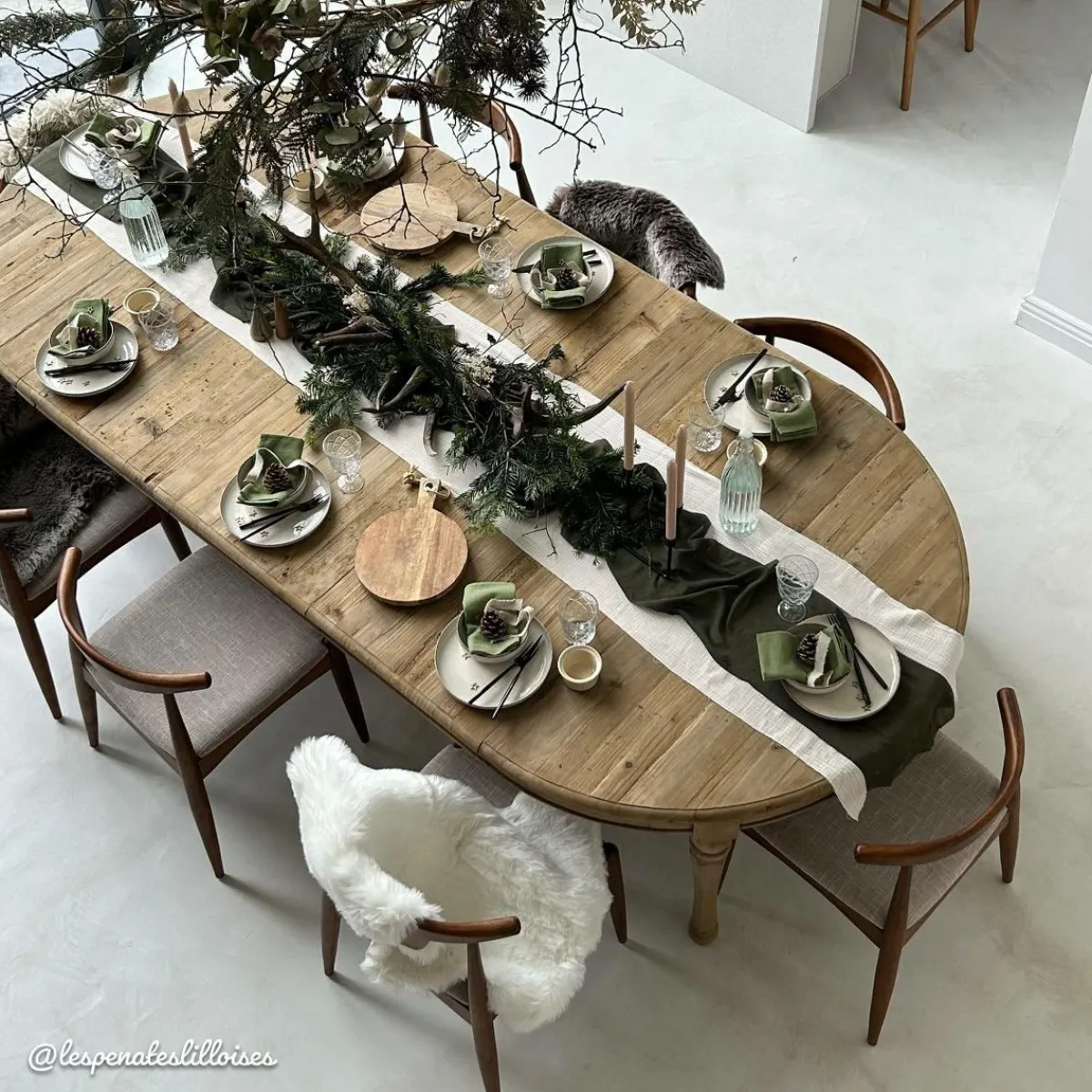 Made in Meubles Table à manger avec allonges en bois recyclé Garance