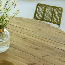 Made in Meubles Table à manger avec allonges en bois recyclé Garance