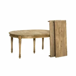 Made in Meubles Table à manger avec allonges en bois recyclé Garance