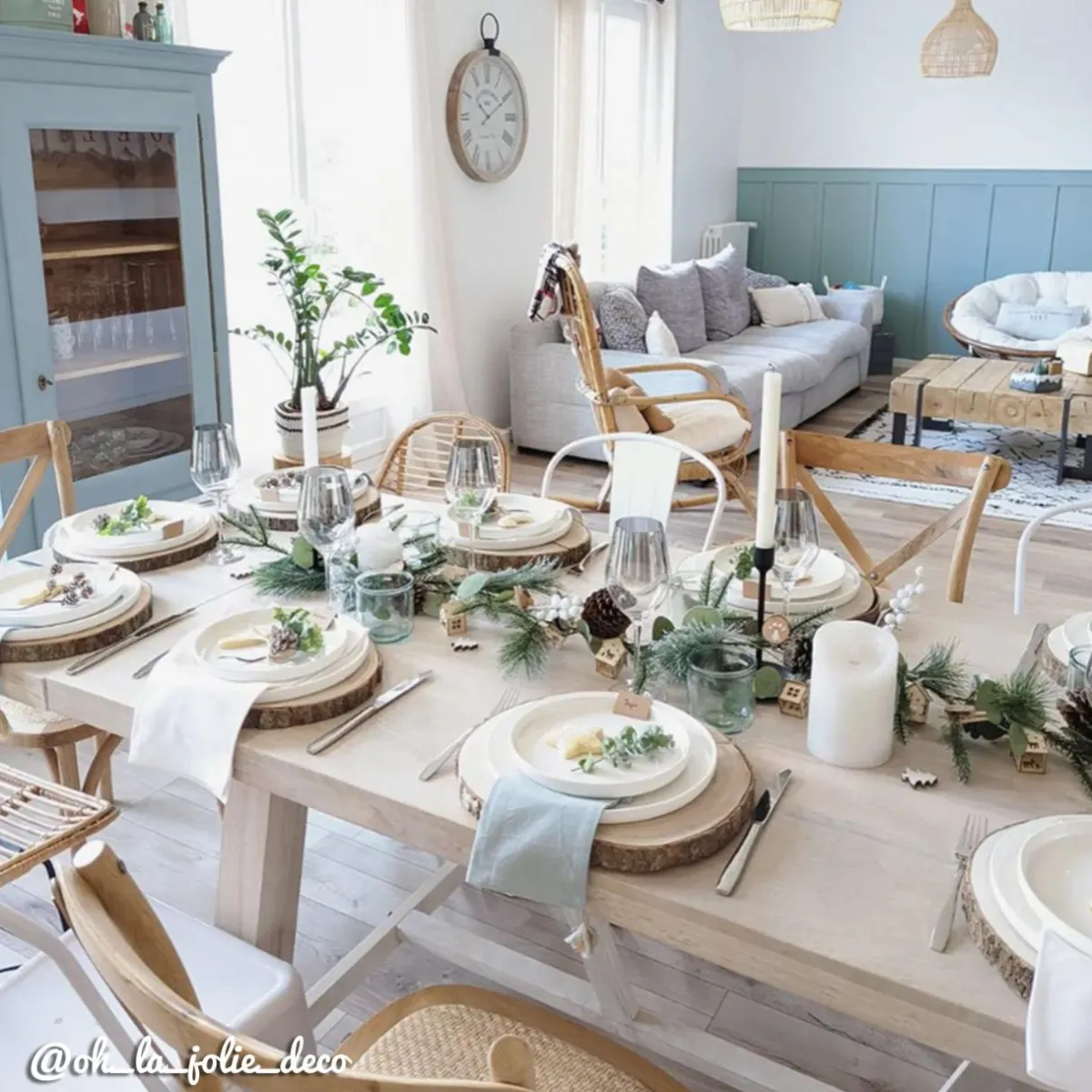 Made in Meubles Table à manger avec allonges en bois de manguier blanchi Terra