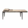 Made in Meubles Table à manger avec allonges en bois de manguier et métal Locker