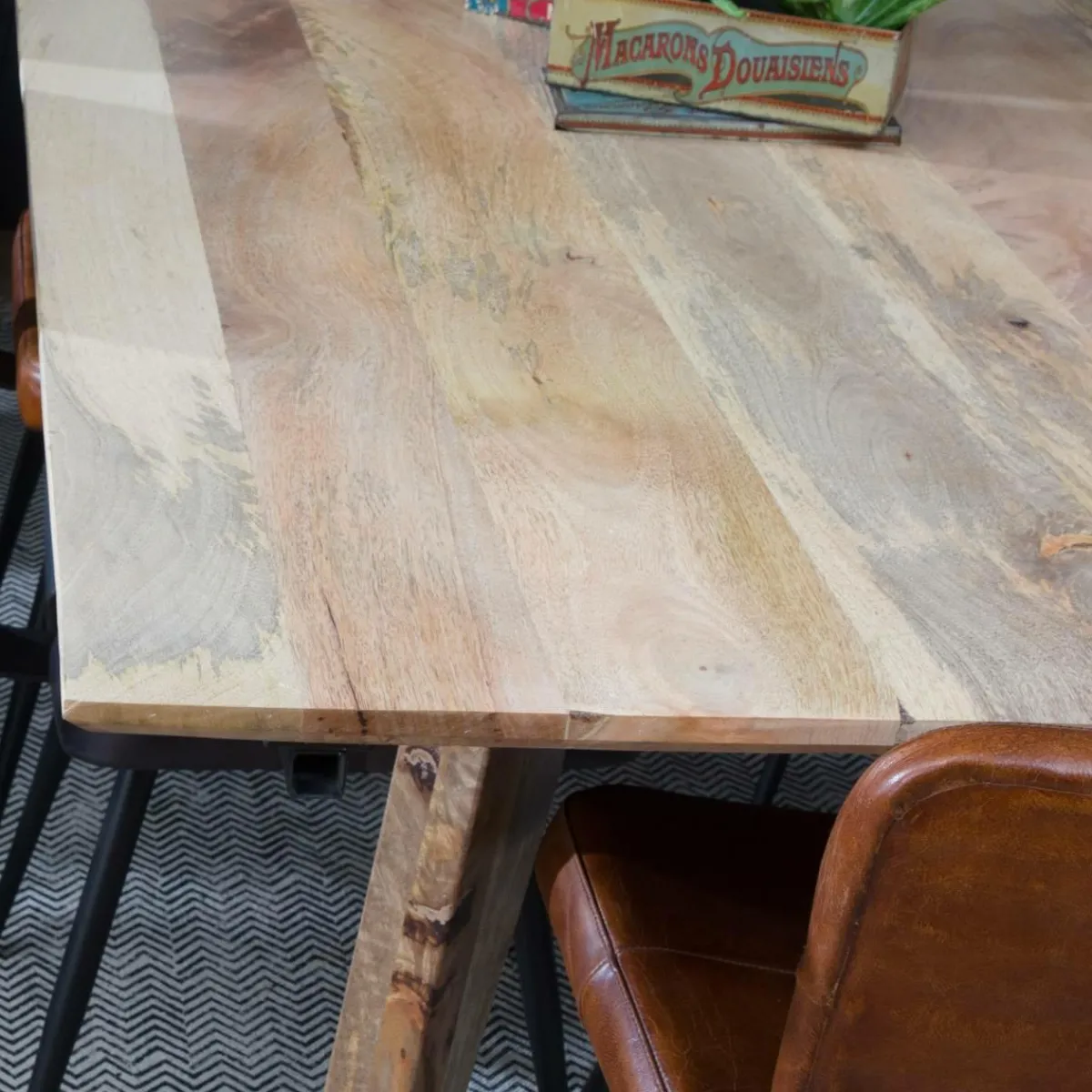 Made in Meubles Table à manger avec allonges en bois de manguier Wood