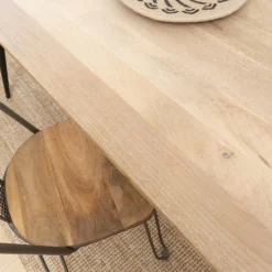 Made in Meubles Table à manger avec allonges en bois de manguier Pia