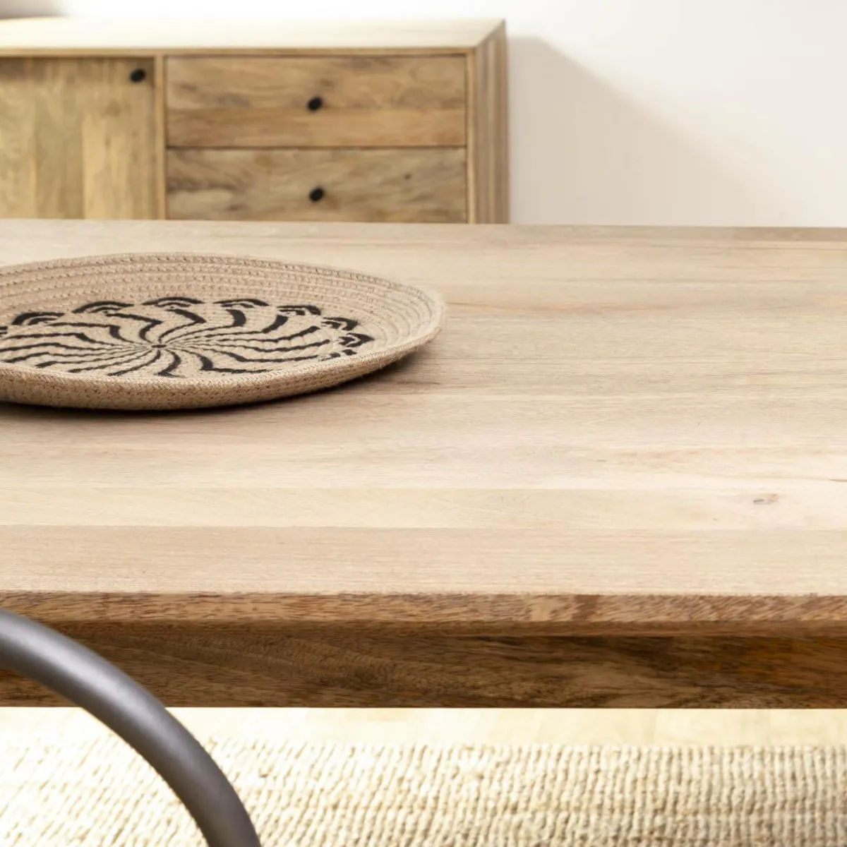 Made in Meubles Table à manger avec allonges en bois de manguier Pia