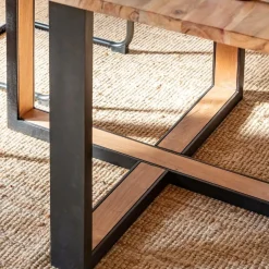 Made in Meubles Table à manger en bois d'acacia Laurie