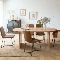 Made in Meubles Table à manger en bois d'acacia Paulo
