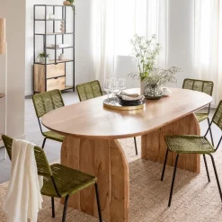 Made in Meubles Table à manger en bois d'acacia Paulo