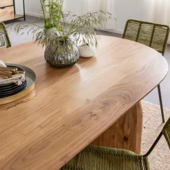 Made in Meubles Table à manger en bois d'acacia Paulo