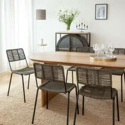 Made in Meubles Table à manger en bois d'acacia Paulo