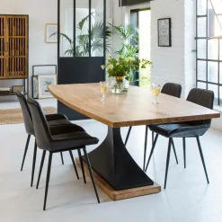 Made in Meubles Table à manger en bois d'acacia Montréal