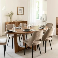 Made in Meubles Table à manger en bois d'acacia Azure