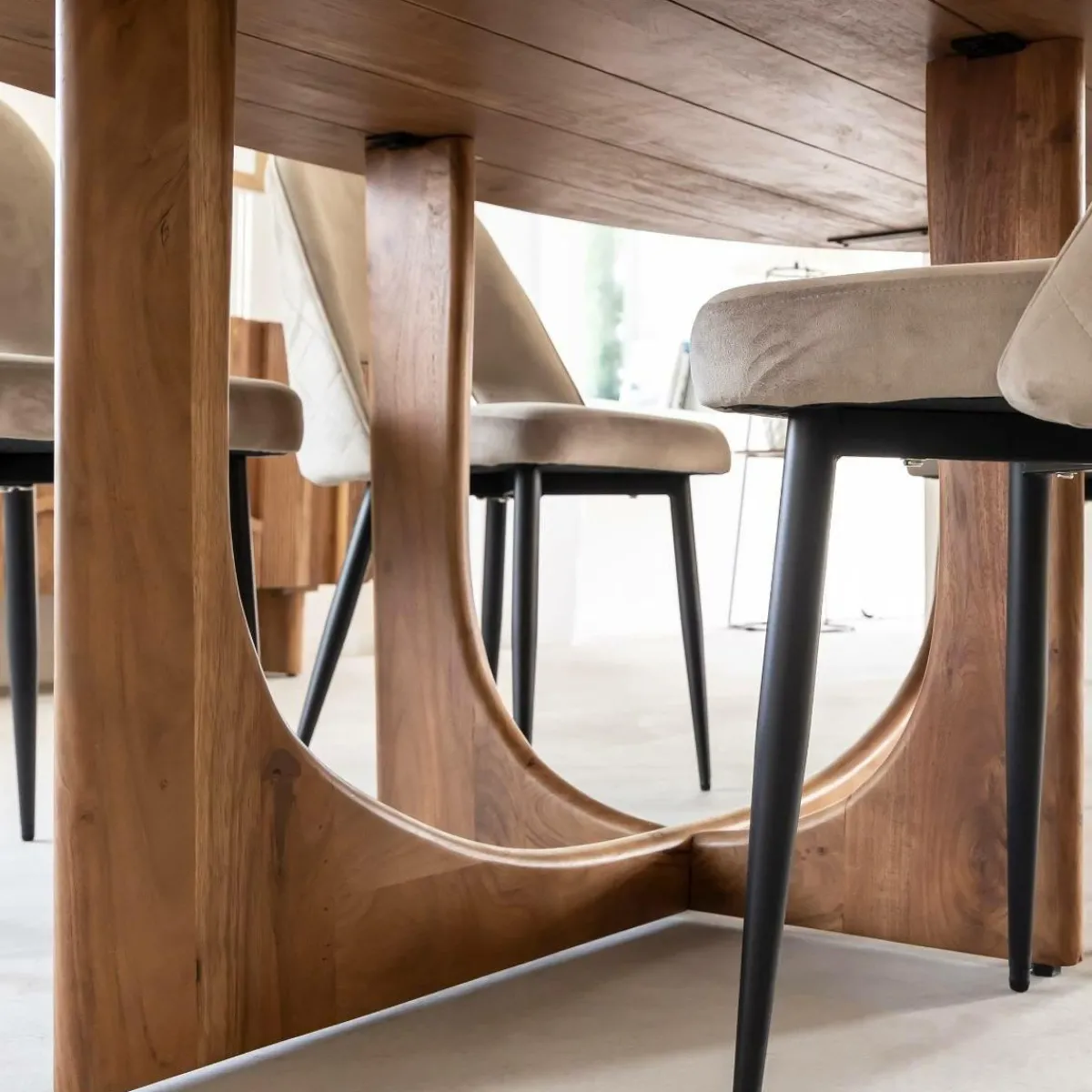 Made in Meubles Table à manger en bois d'acacia Azure