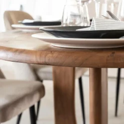 Made in Meubles Table à manger en bois d'acacia Azure