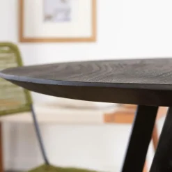 Made in Meubles Table à manger en bois de manguier et métal Rosie