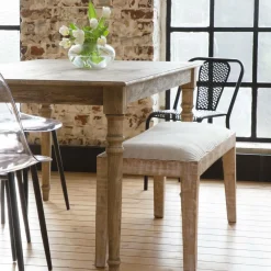 Made in Meubles Table à manger en bois de manguier Louis