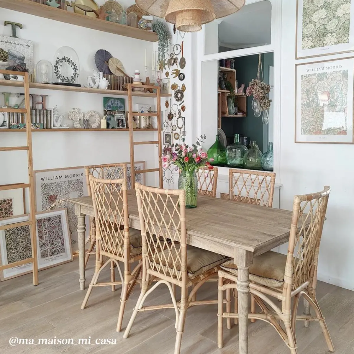 Made in Meubles Table à manger en bois de manguier Louis