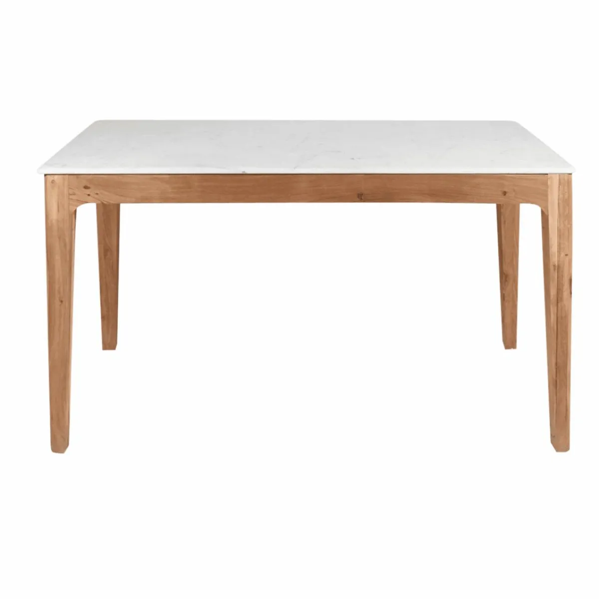 Made in Meubles Table à manger en bois de manguier et marbre Arthuro