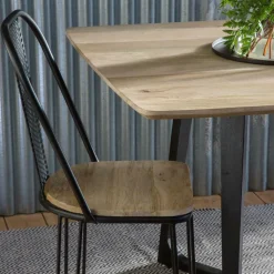 Made in Meubles Table à manger en bois de manguier Suzon