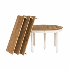 Made in Meubles Table à manger en bois recyclé avec allonges Garance