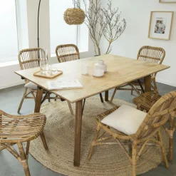Made in Meubles Table à manger en manguier Clarisse