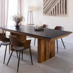 Made in Meubles Table à manger en pin recyclé Constance