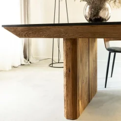 Made in Meubles Table à manger en pin recyclé Constance