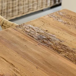 Made in Meubles Table à manger en pin recyclé Blaise