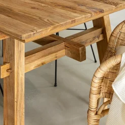 Made in Meubles Table à manger en pin recyclé Blaise