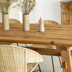 Made in Meubles Table à manger en pin recyclé Blaise