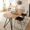 Made in Meubles Table à manger ovale en bois d'acacia Ivan