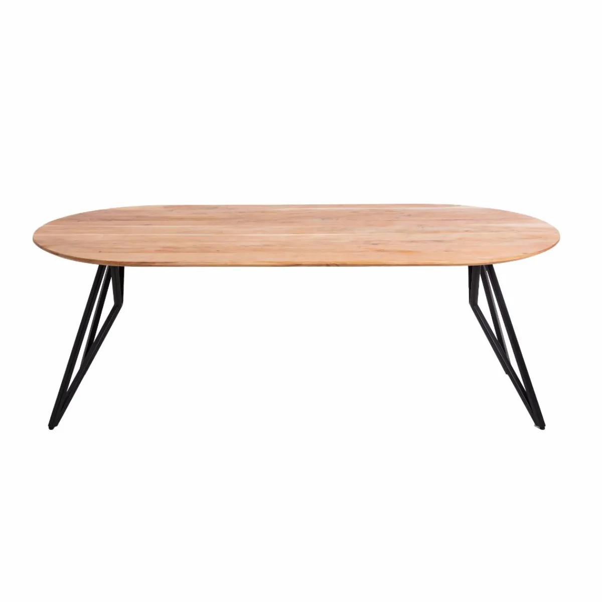 Made in Meubles Table à manger ovale en bois d'acacia Ivan