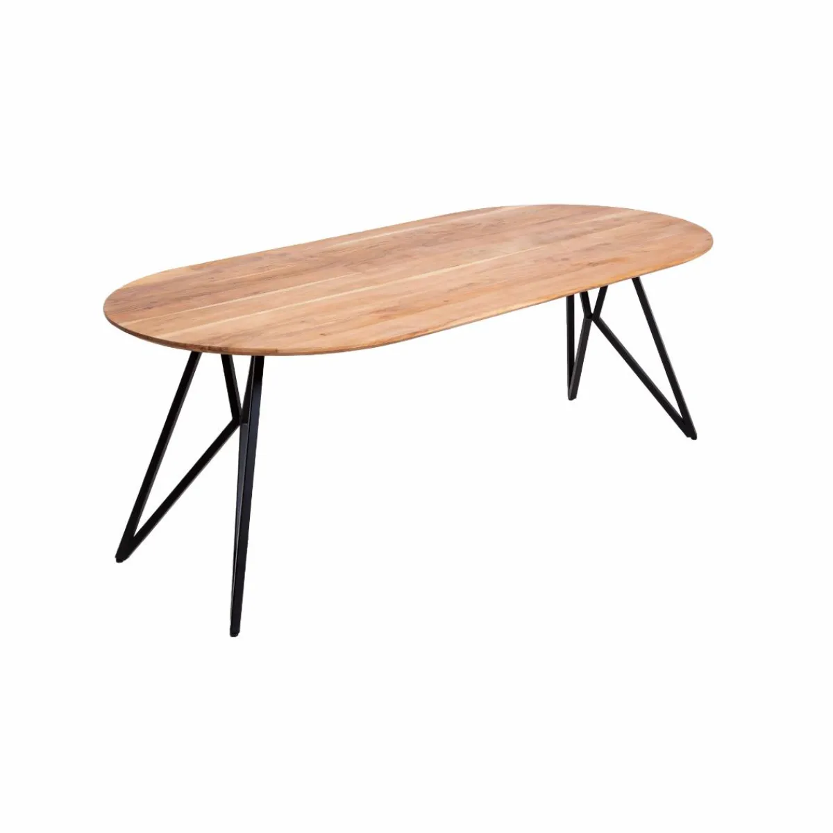 Made in Meubles Table à manger ovale en bois d'acacia Ivan