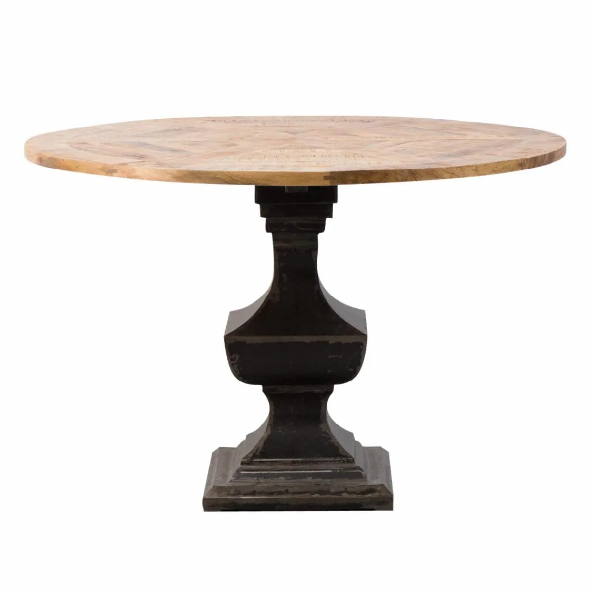 Made in Meubles Table à manger ronde en bois de manguier Vitto