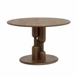 Made in Meubles Table à manger ronde en bois de manguier Zola