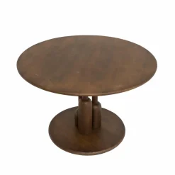 Made in Meubles Table à manger ronde en bois de manguier Zola