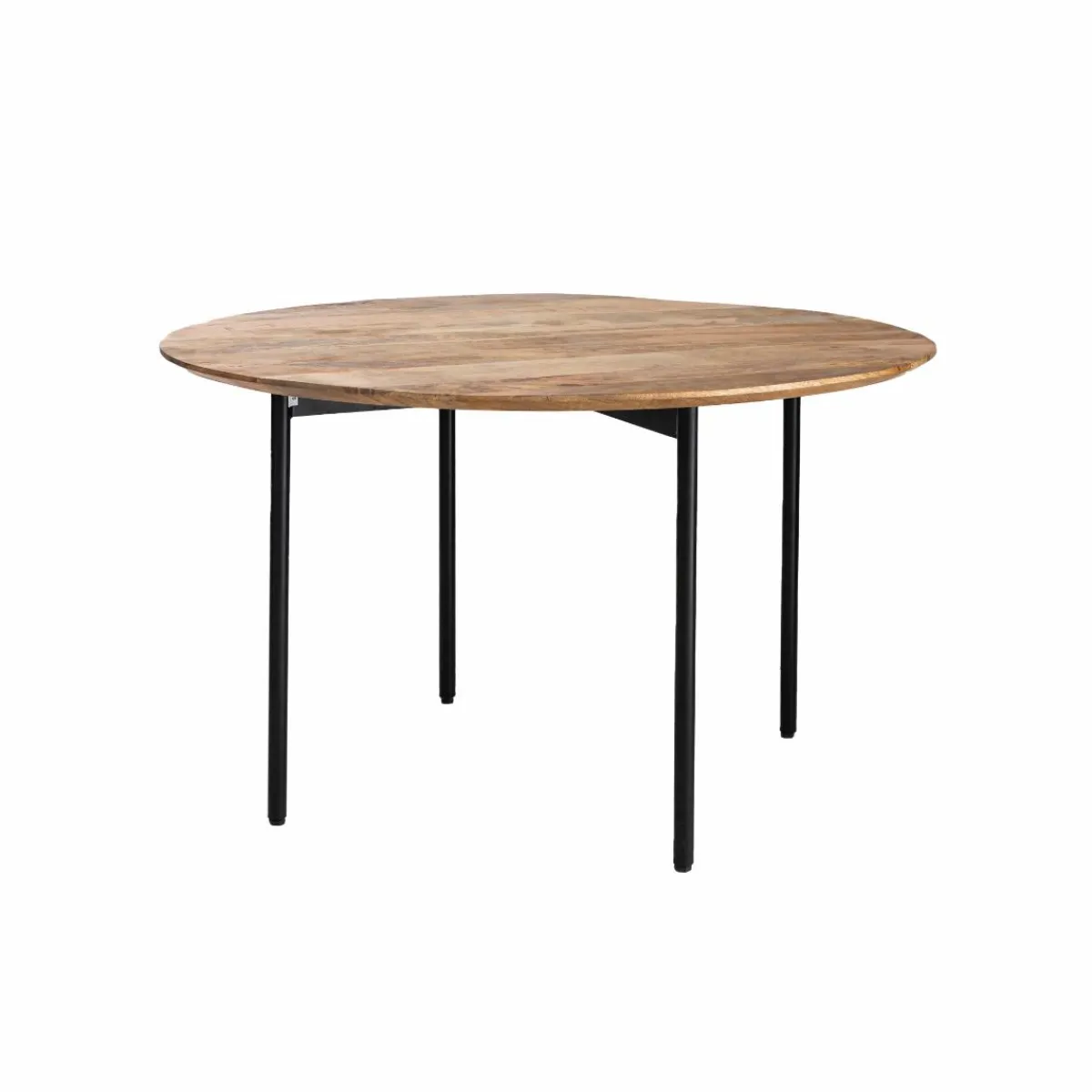 Made in Meubles Table à manger ronde en bois de manguier Gloria