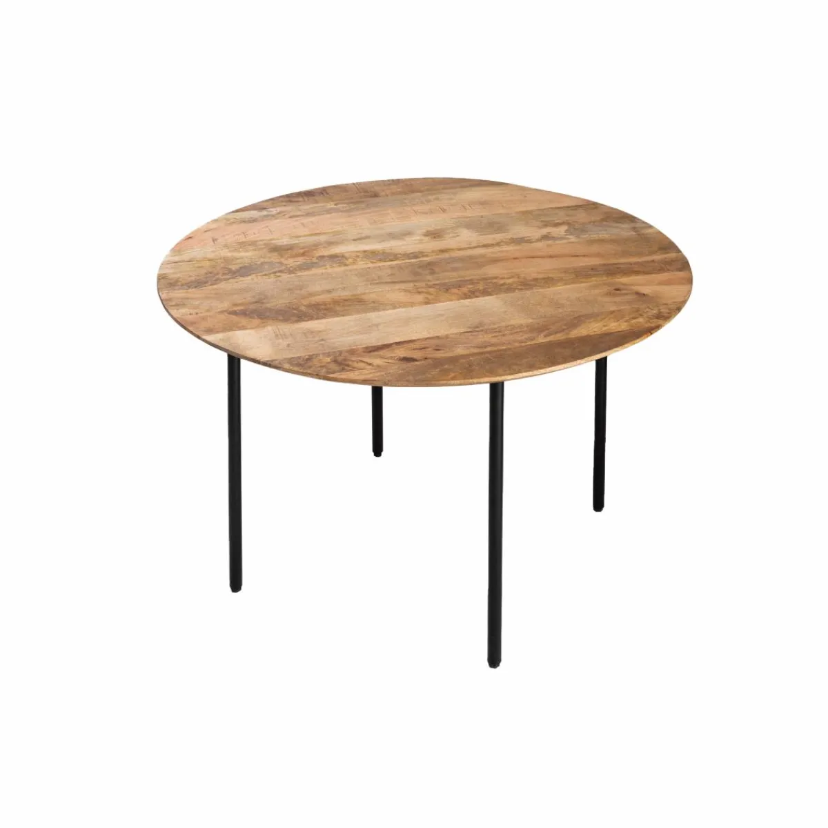 Made in Meubles Table à manger ronde en bois de manguier Gloria