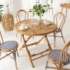 Made in Meubles Table ronde en bambou 4 places Soline