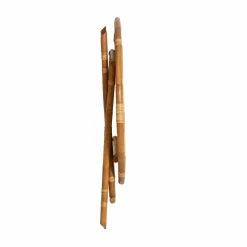 Made in Meubles Table ronde en bambou 4 places Soline