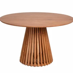 Made in Meubles Table ronde en bois d'acacia Vida